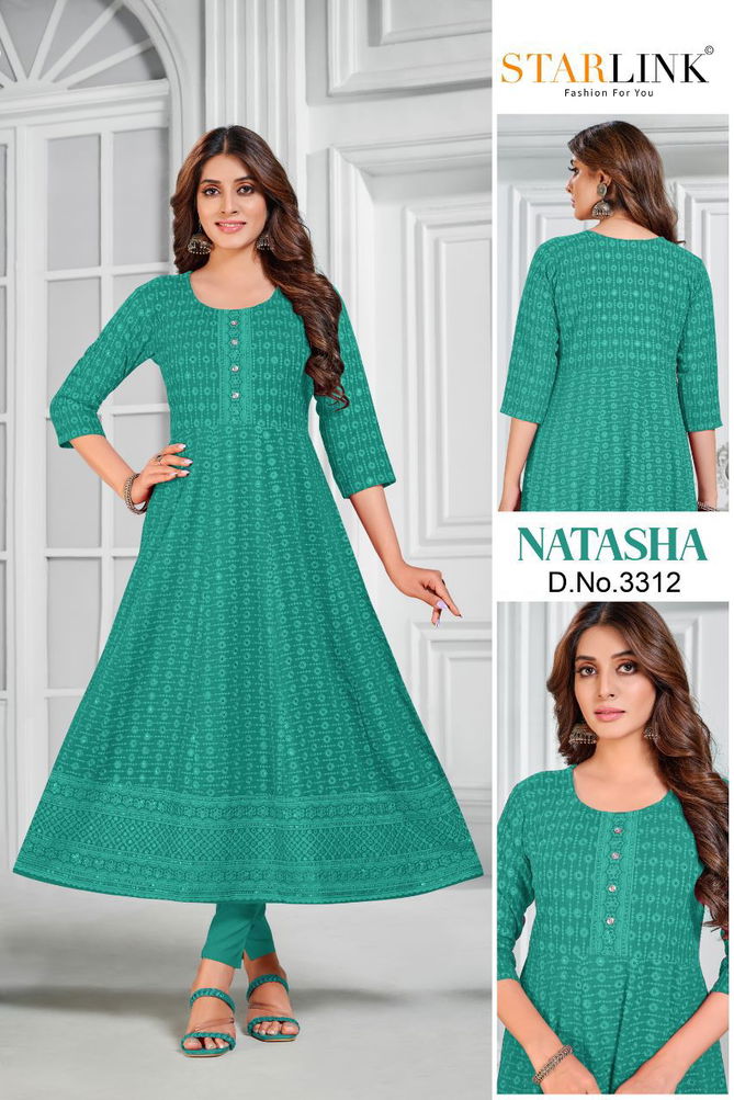 Starlink Natasha Festive Wear Wholesale Anarkali Kurtis Catalog